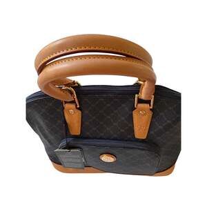 Rioni NWT Women's Navy Signature Dome Satchel Handbag Purse w/ Crossbody Strap